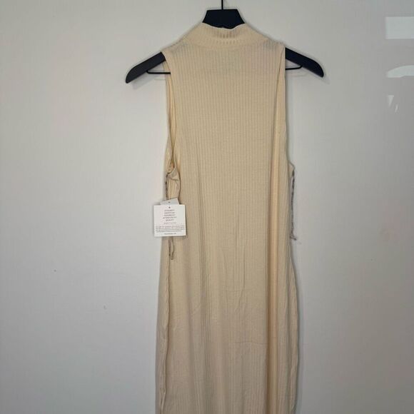 $125 Prana Well Traveled Rib-Knit Mockneck Midi Dress size large - Picture 4 of 9